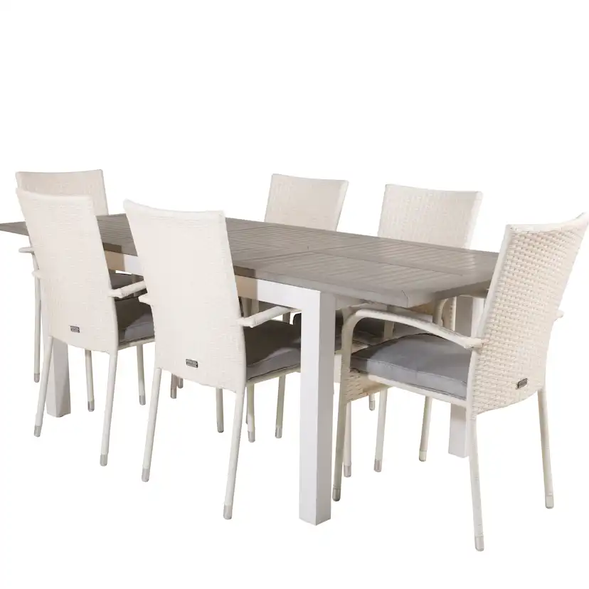 Matgrupp Venture Home Aleyna 160/240 med 6 Asta Stolar