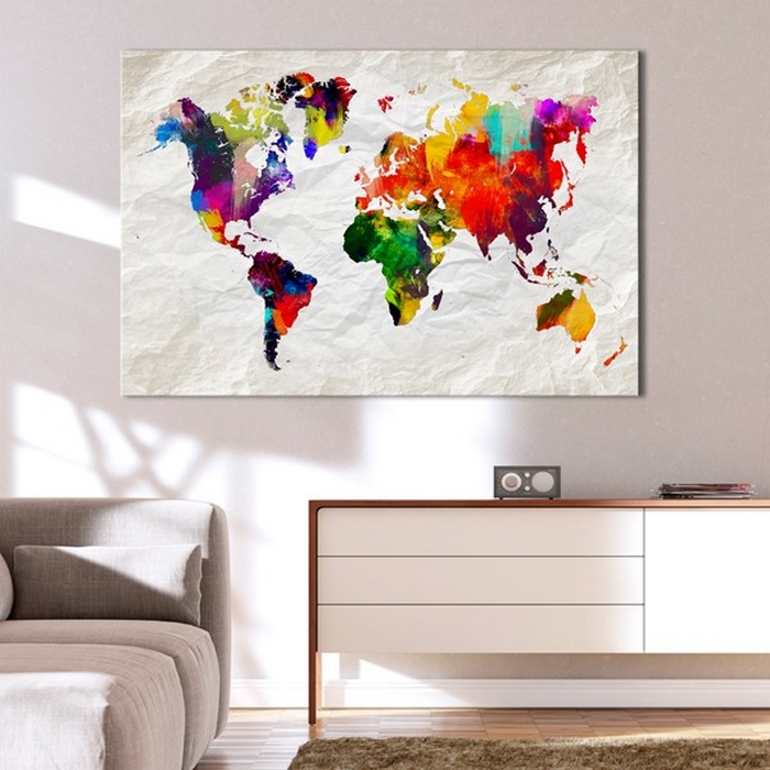 Tavla Arkiio World Map Rainbow Madness