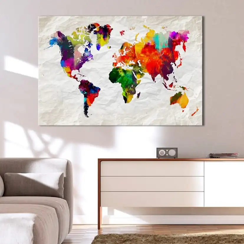 Tavla Arkiio World Map Rainbow Madness