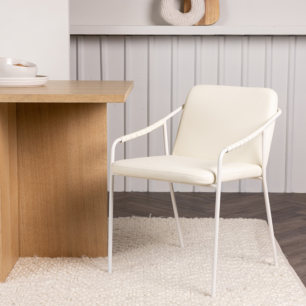 Tvist Dining Chair - Beige / Beige PU Beige