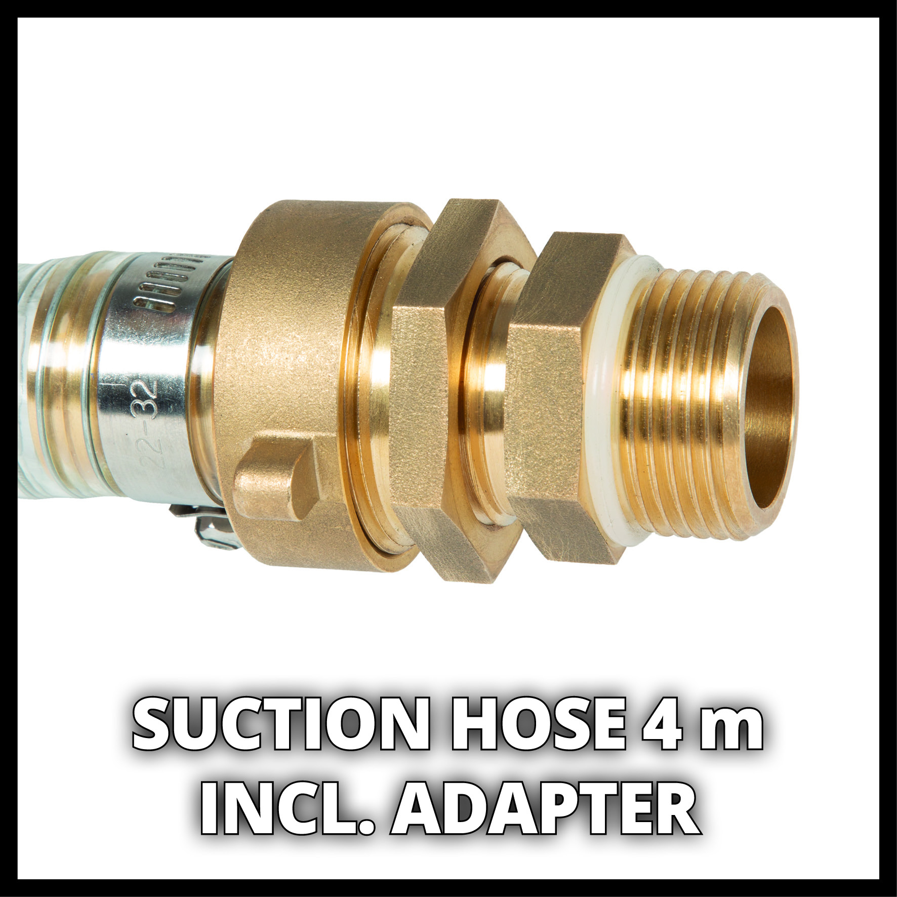 Sugslang med mässingkoppling Einhell 4m/1