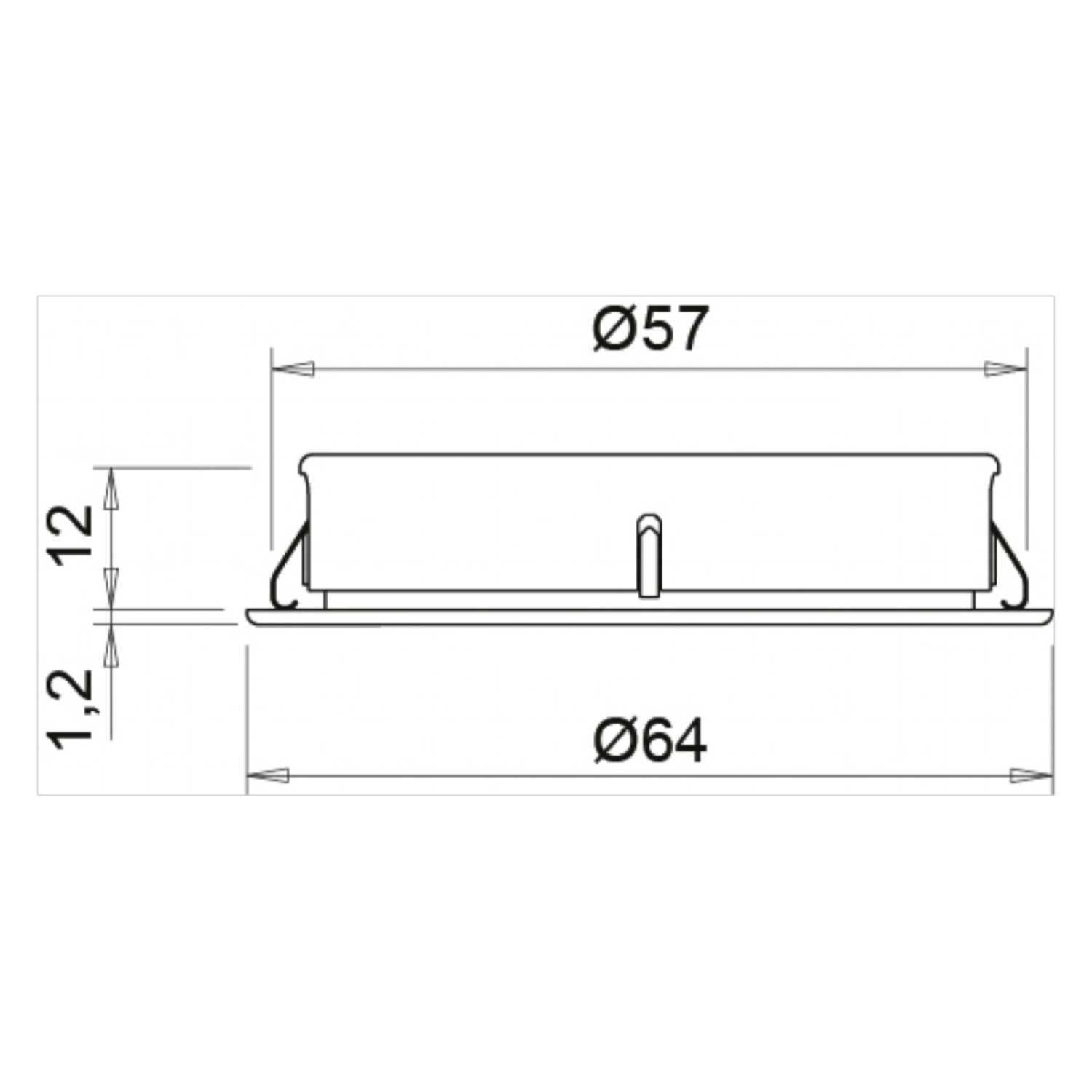 LED-spot Smally XS IP44 12V/3W Micro12 3000K rf-look Rostfri