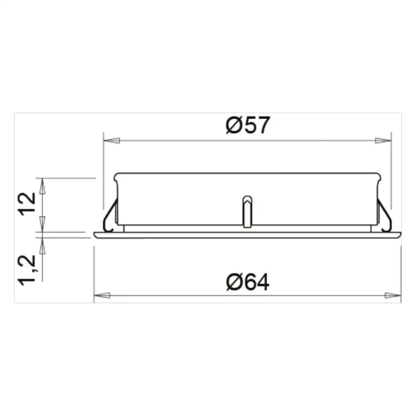 LED-spot Smally XS IP44 12V/3W Micro12 3000K rf-look Rostfri