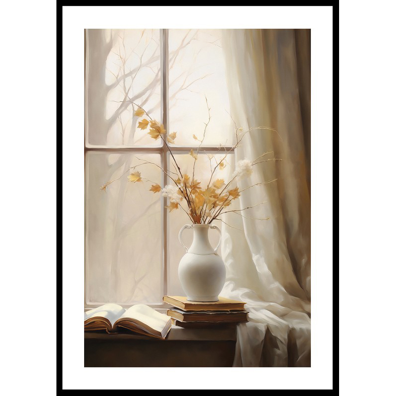 Poster Gallerix Vase And Flowers In A Window