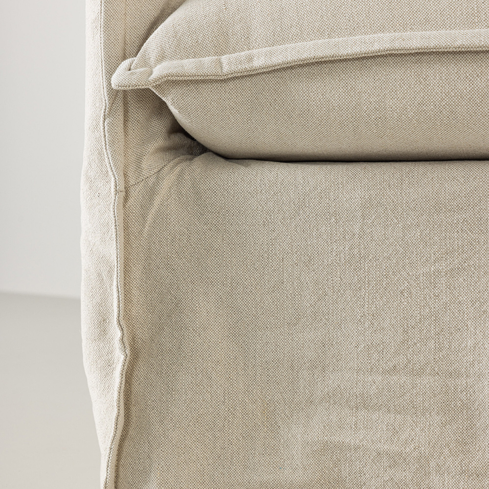 Nova 1-seat - Wood / Beige Linen Beige