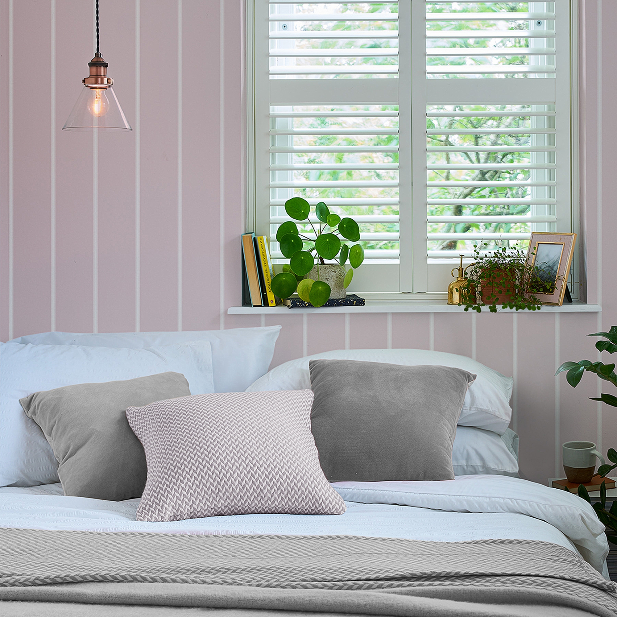 Tapet Laura Ashley Saltram Stripe Pale Amethyst 118491