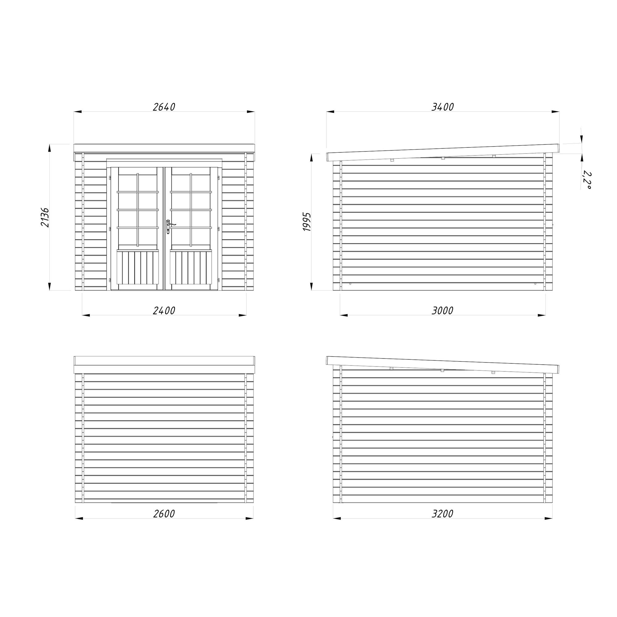 Stuga Palmako Ella 7,2 m2
