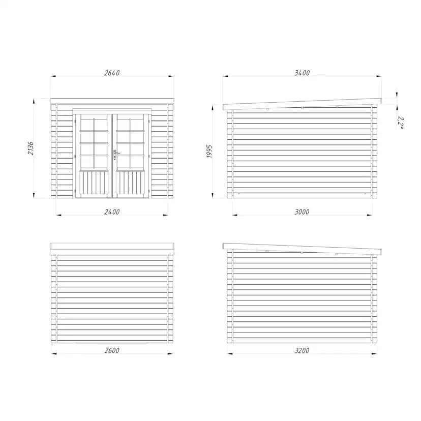 Stuga Palmako Ella 7,2 m2