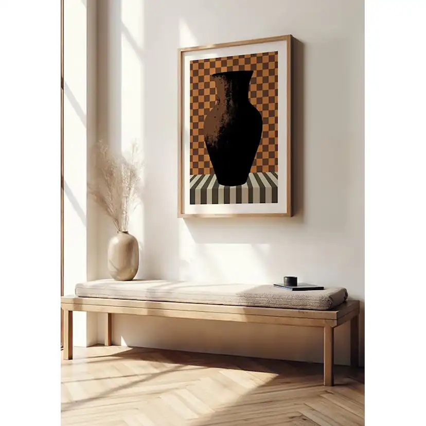 Poster Gallerix Checkered Vintage Vase No3
