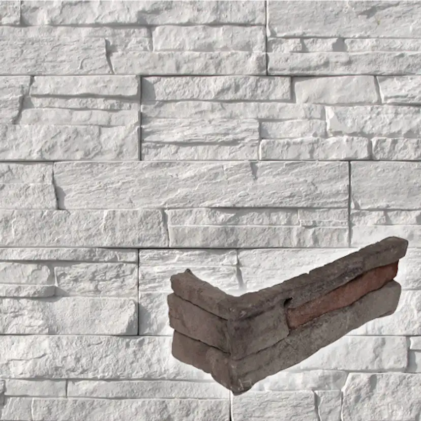Väggsten ArtStone Hörnsten Profit Rustic Stone White