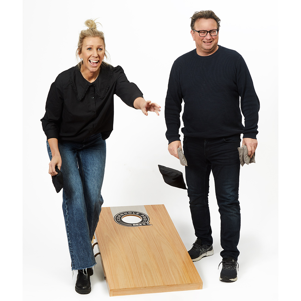 Utomhusspel Bex Pro Cornhole-set i Trä