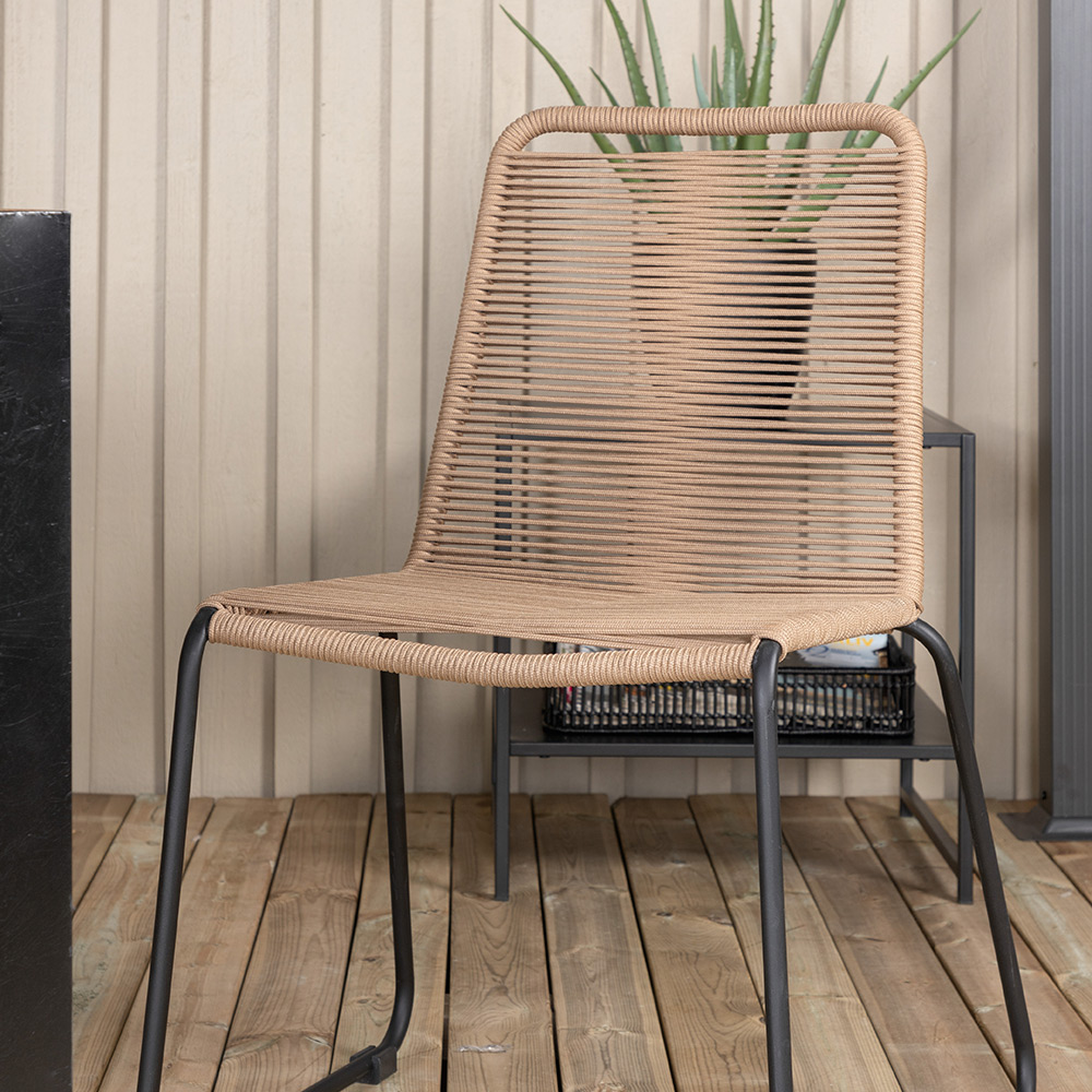BoisDiningtable205*90cm-LindosStackingChair-LatteRope_6 Beige