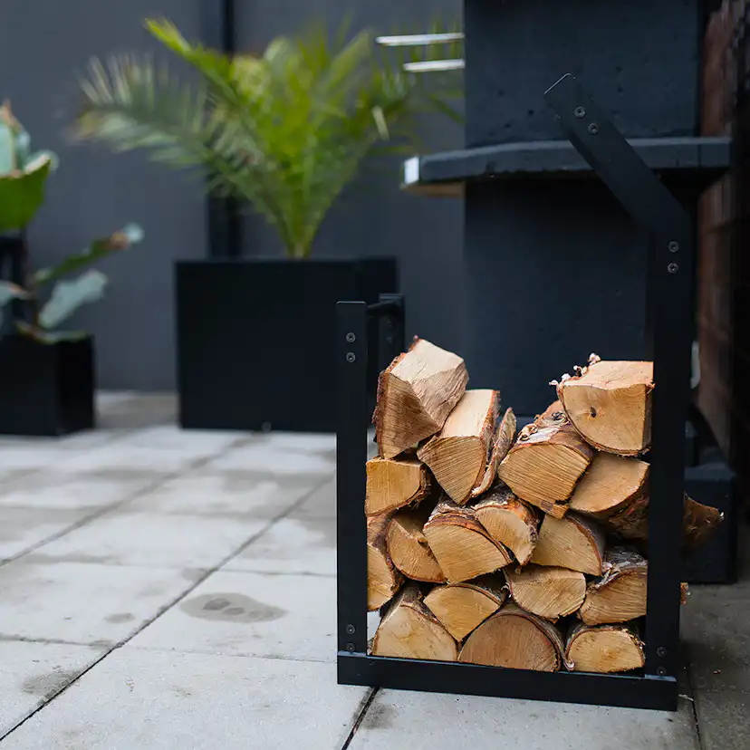 Vedställ Skotte Garden Metall Svart