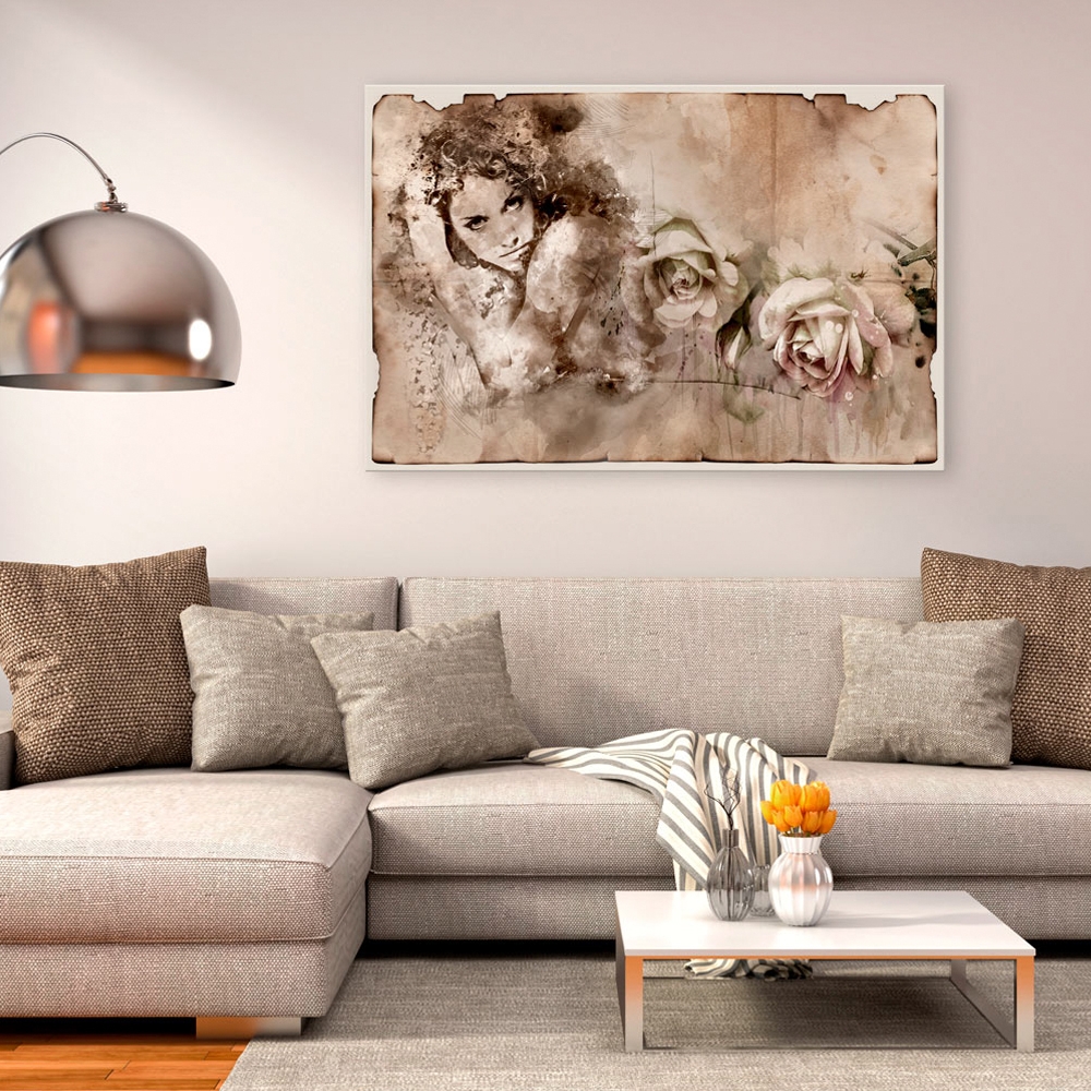 Tavla Arkiio Retro Style Woman And Roses