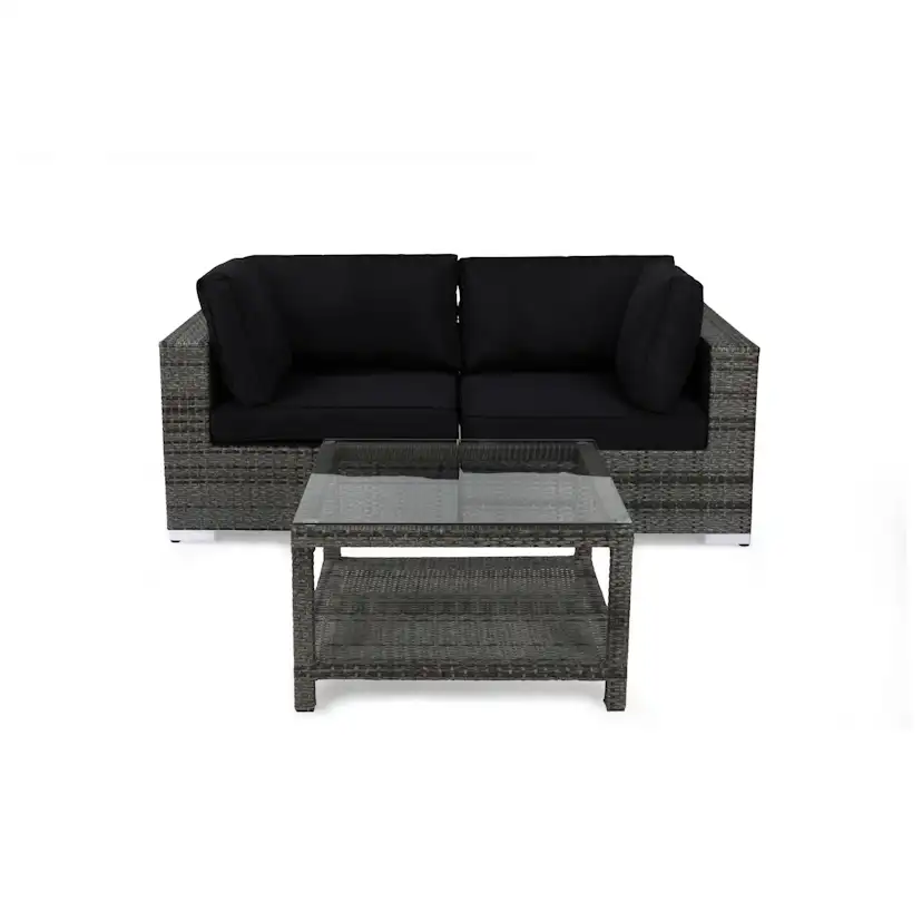 Bahamas Loungegrupp 2-sits Bord 75x75 Grå