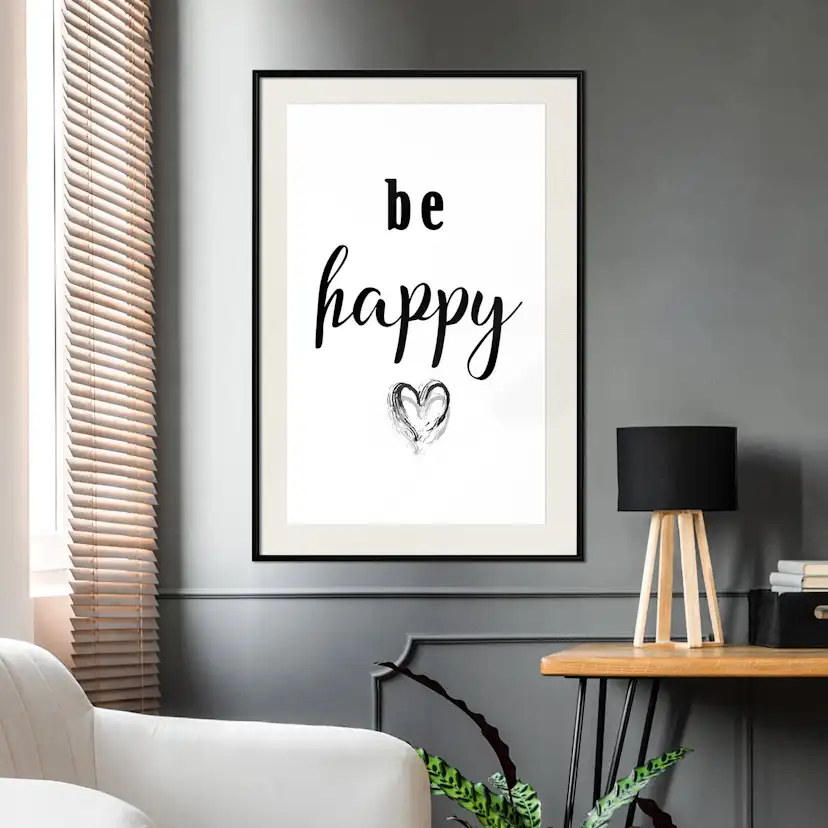 Poster Artgeist Affisch Be Happy