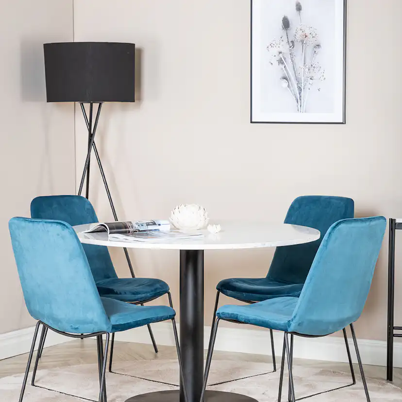 Matgrupp Venture Home Roxanna med 4 Muscot Stolar Runt