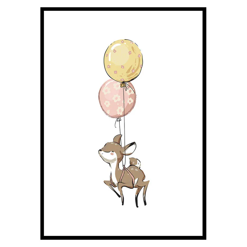 Poster Gallerix Animals And Balloons No5