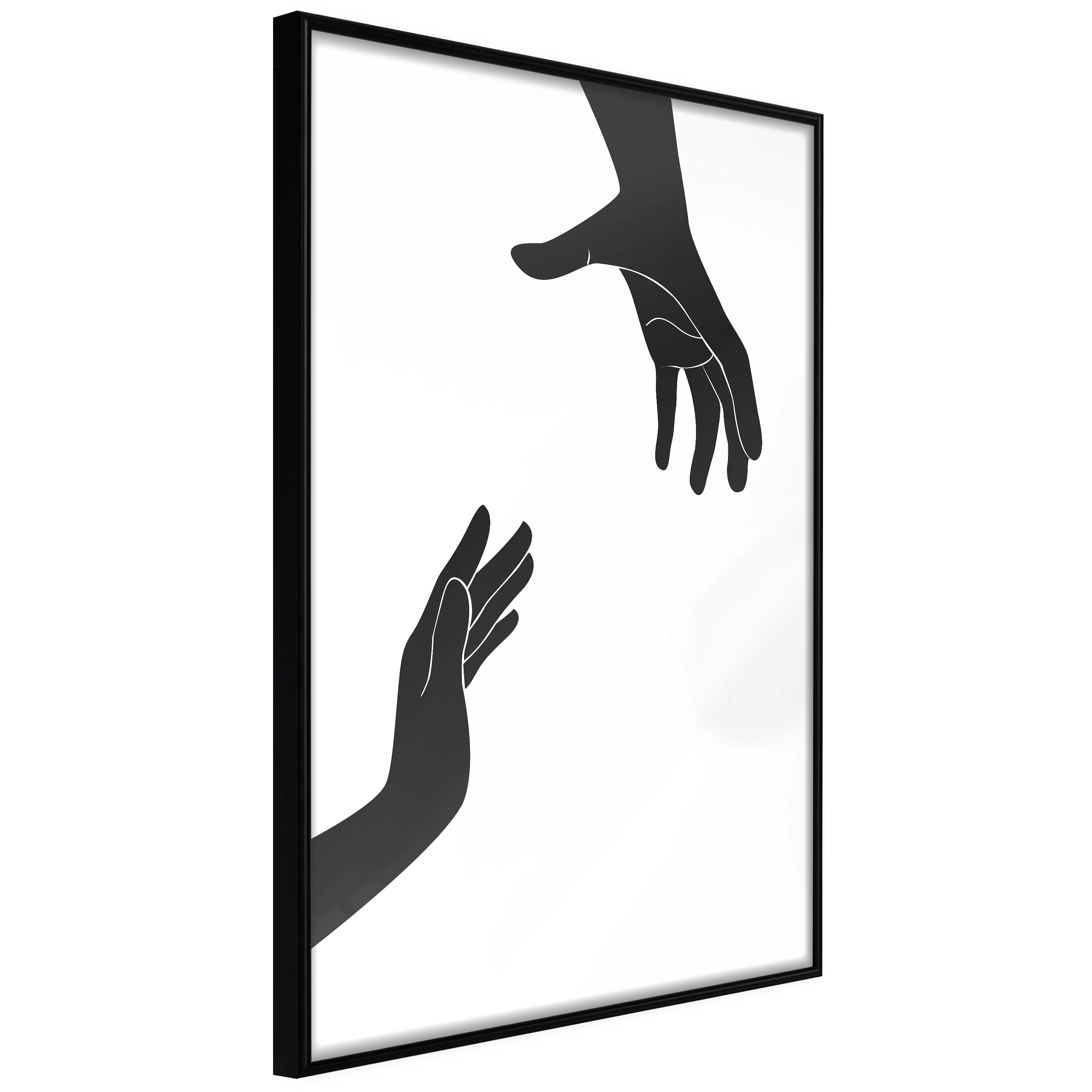 Affisch - Helping Hand [Poster] 40x60 Svart ram, 40x60 cm