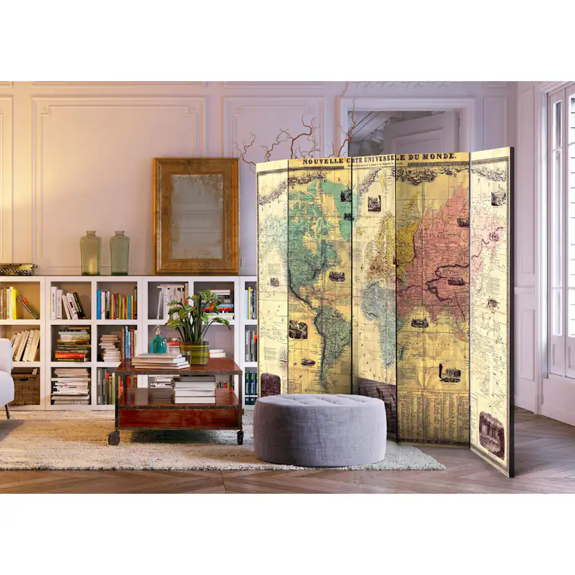 Rumsavdelare Arkiio Nouvelle Carte Du Monde 225x172 cm