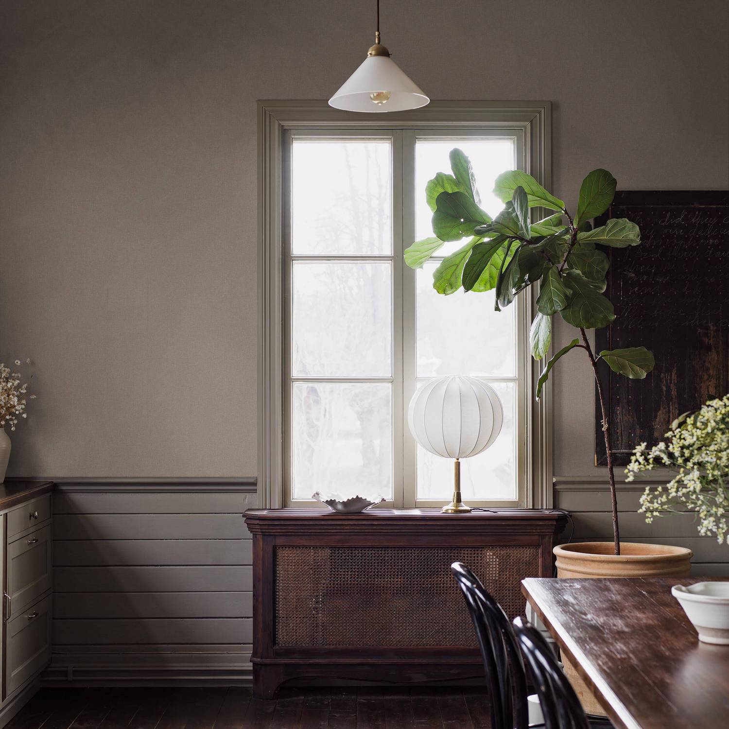 Tapet Boråstapeter Canvas Taupe 6124
