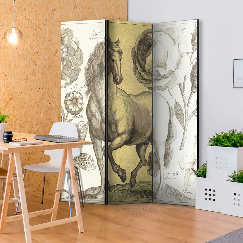 Rumsavdelare Skärmvägg Arkiio Horse 135x172 cm