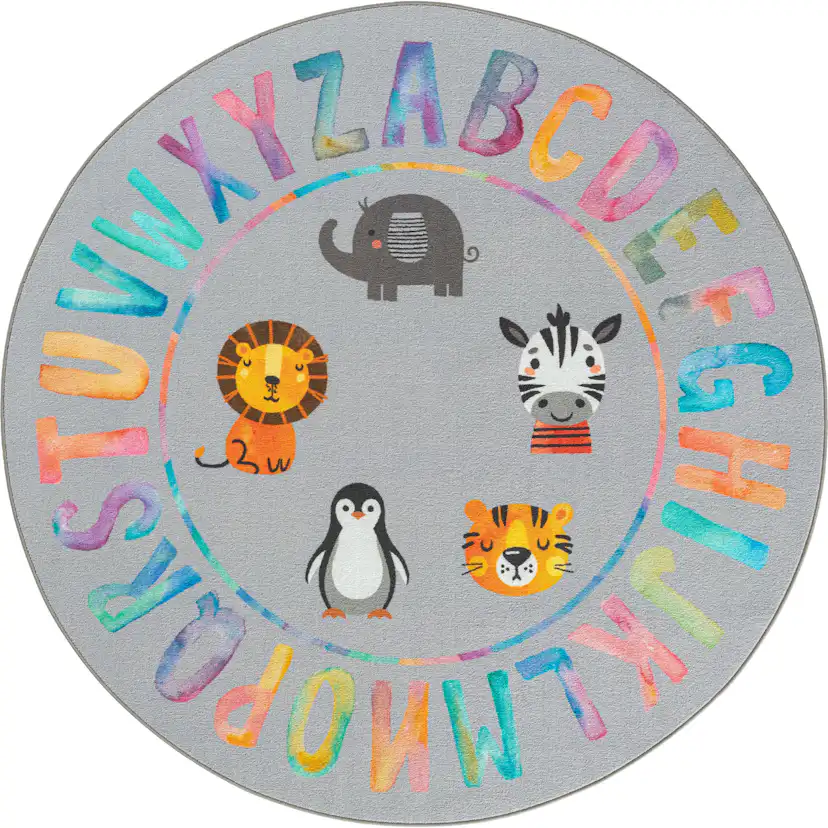 Barnmatta KM Carpets Play Alfabet Rund