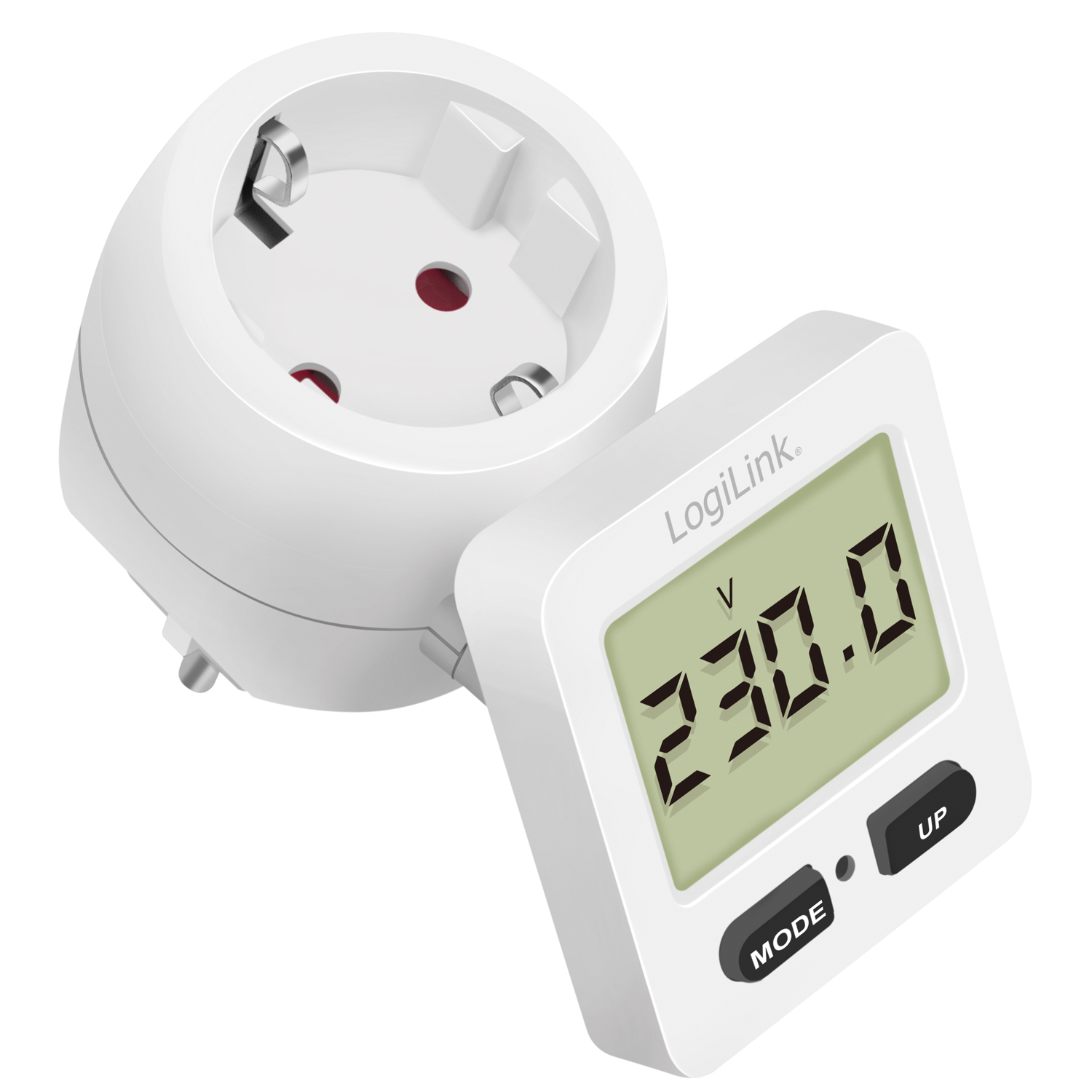 Energimätare LogiLink Med Kostnadsberäkning och Roterbar Display