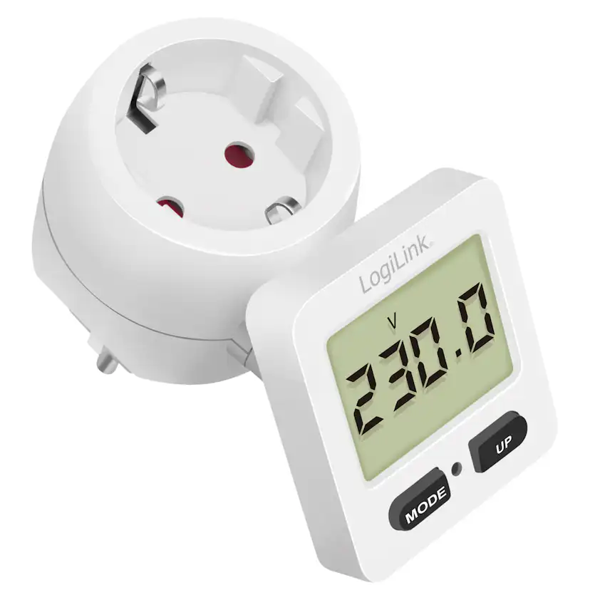 Energimätare LogiLink Med Kostnadsberäkning och Roterbar Display