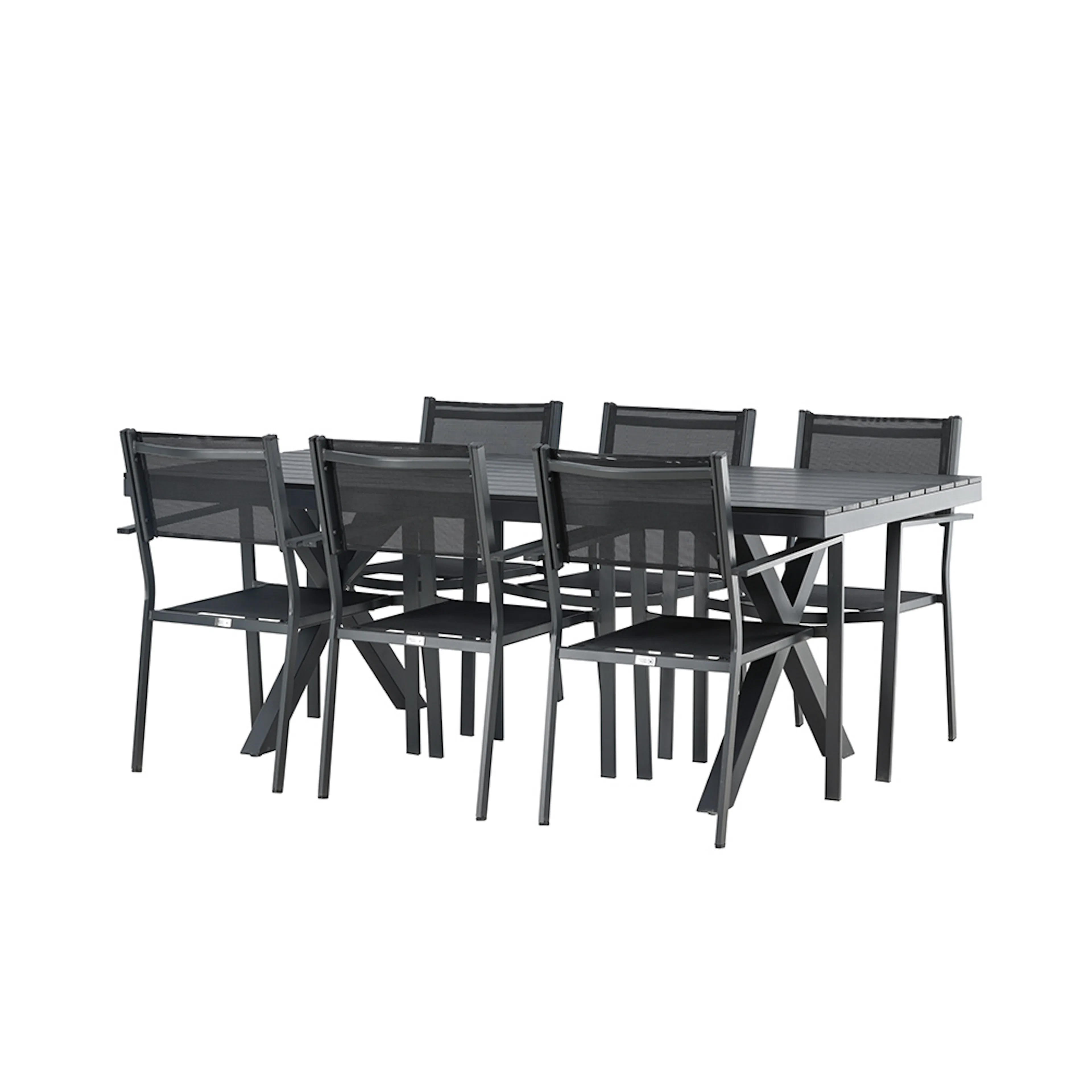 Garcia Diningtable Alumnium - Black / Rectangular 100*200* + Svart