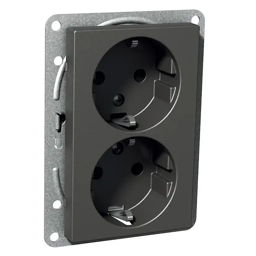 Vägguttag Schneider Electric Exxact 12 mm
