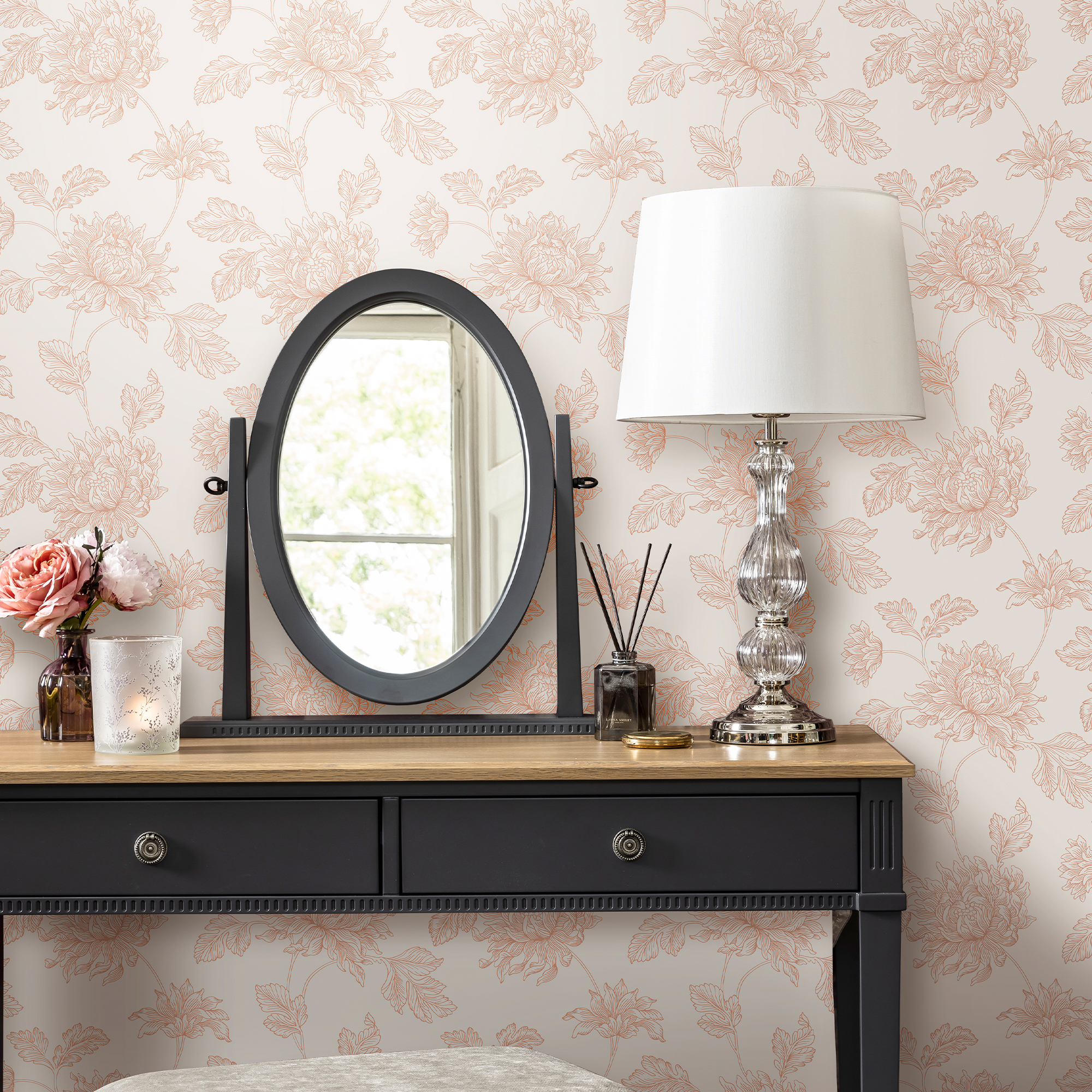 Tapet Laura Ashley Stratton Plaster Rosa 122763