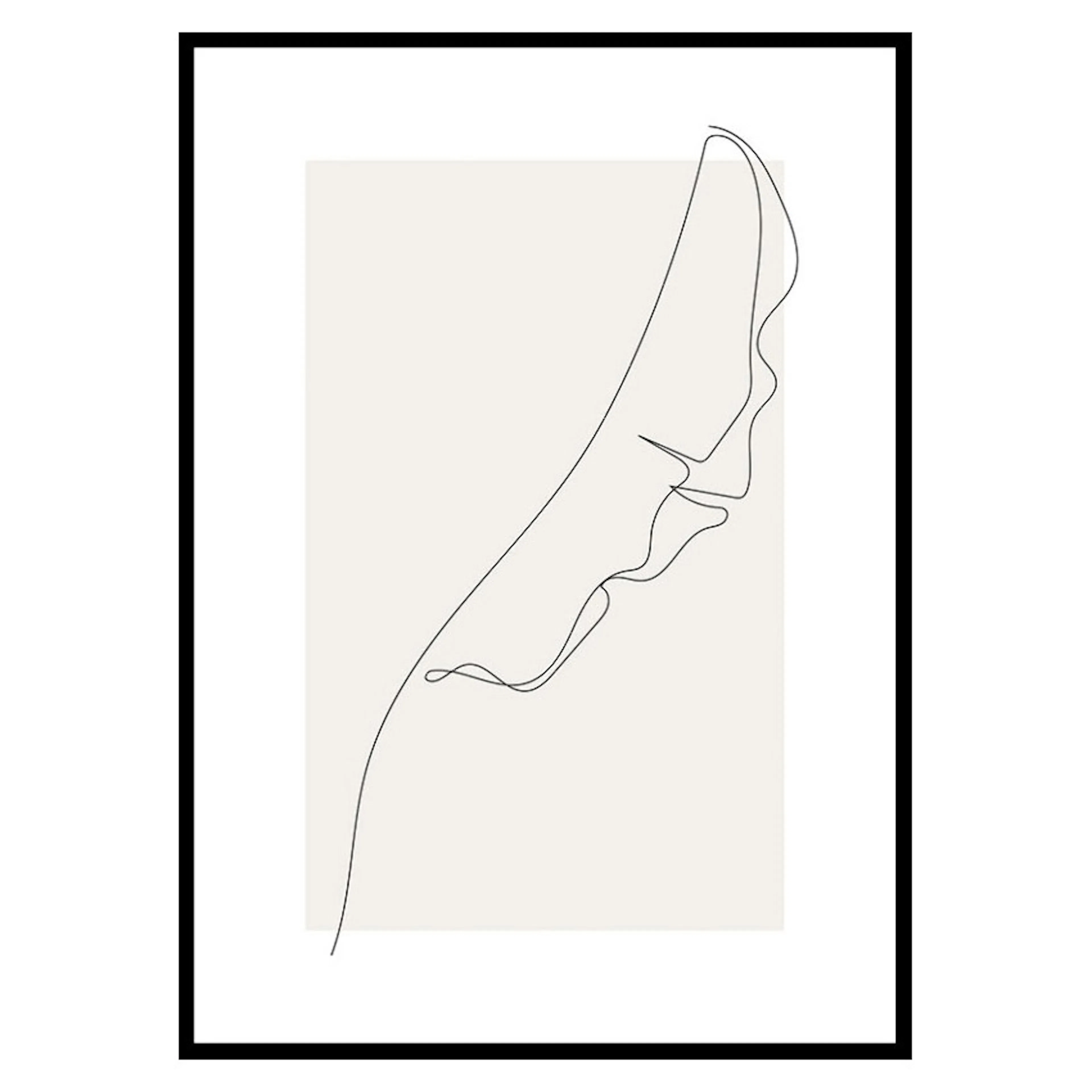 Poster Gallerix Banana Leaf Line Art No1