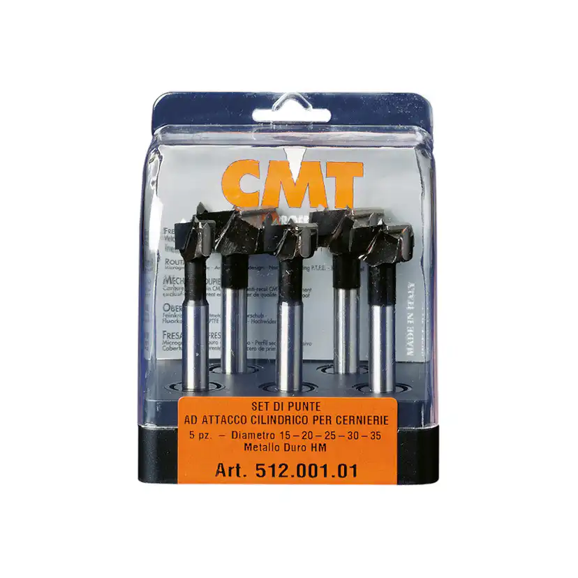 Gångjärnsborr CMT Orange Tools Set HM 15-35/90 mm K10