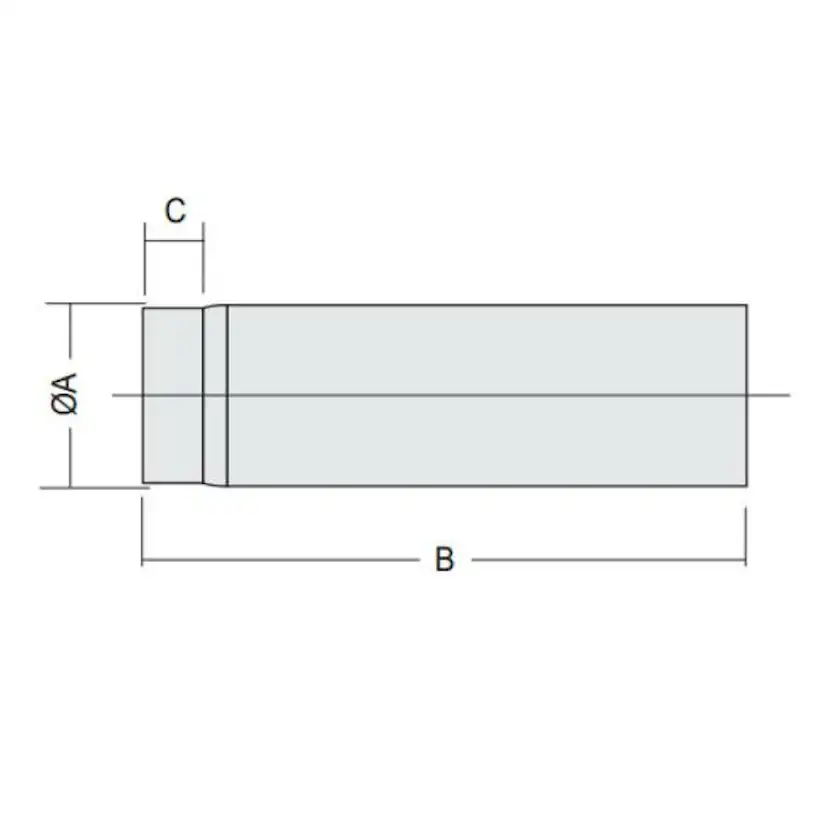 Rör Kaminexperten 500 mm 150