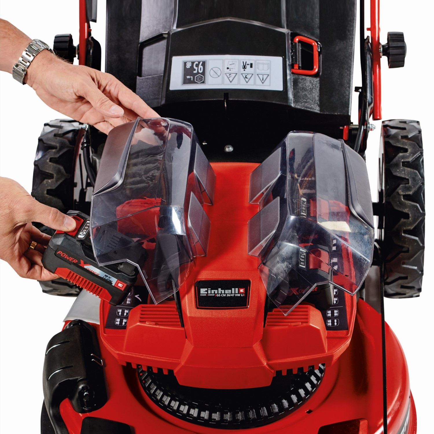 Gräsklippare Einhell Batteridriven GE-CM 36/47 S HW Li 4×4,0 Ah med Batteri