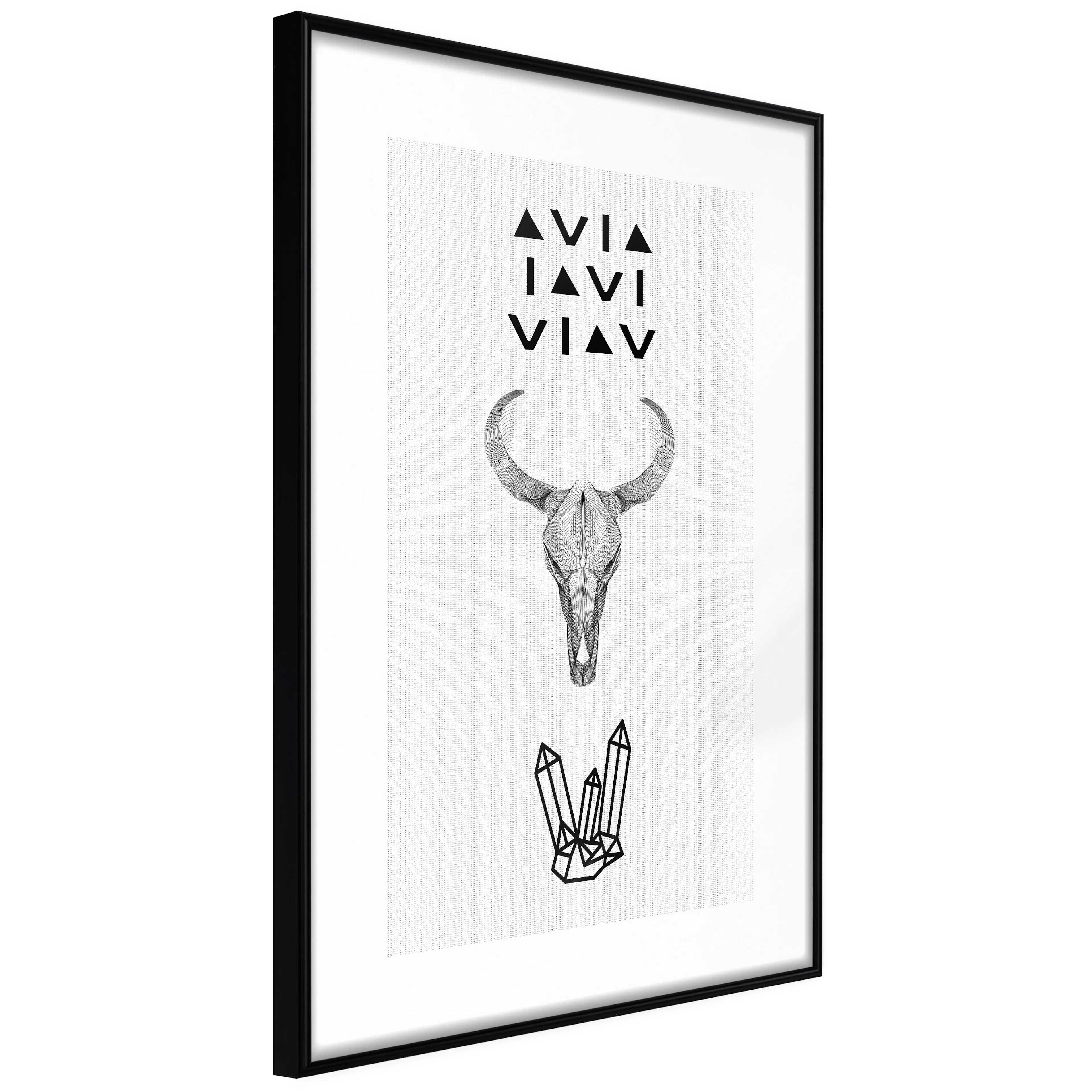 Affisch - Animal Skull [Poster] 40x60 Svart ram, 40x60 cm