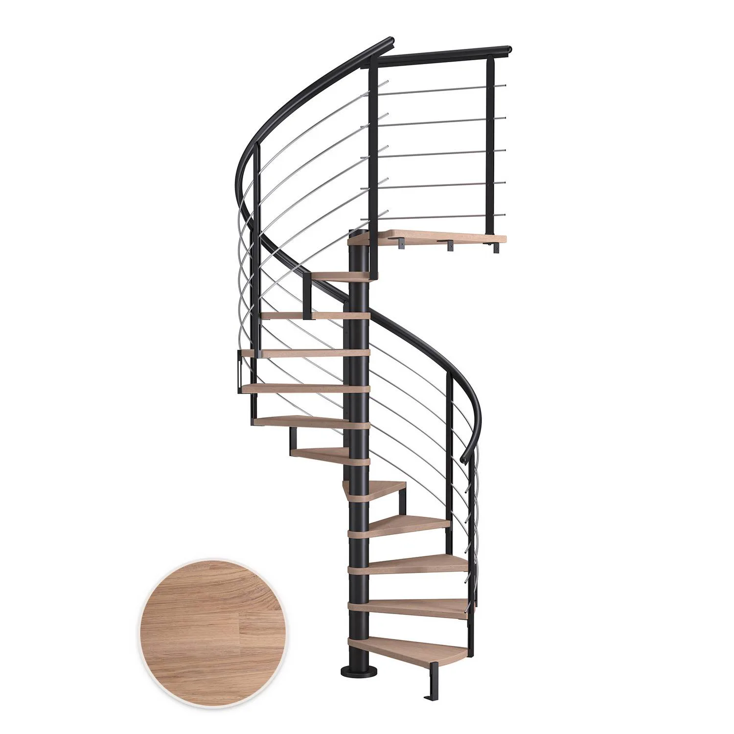 Spiraltrappa Dolle Montréal Ek Vit Oljad Design