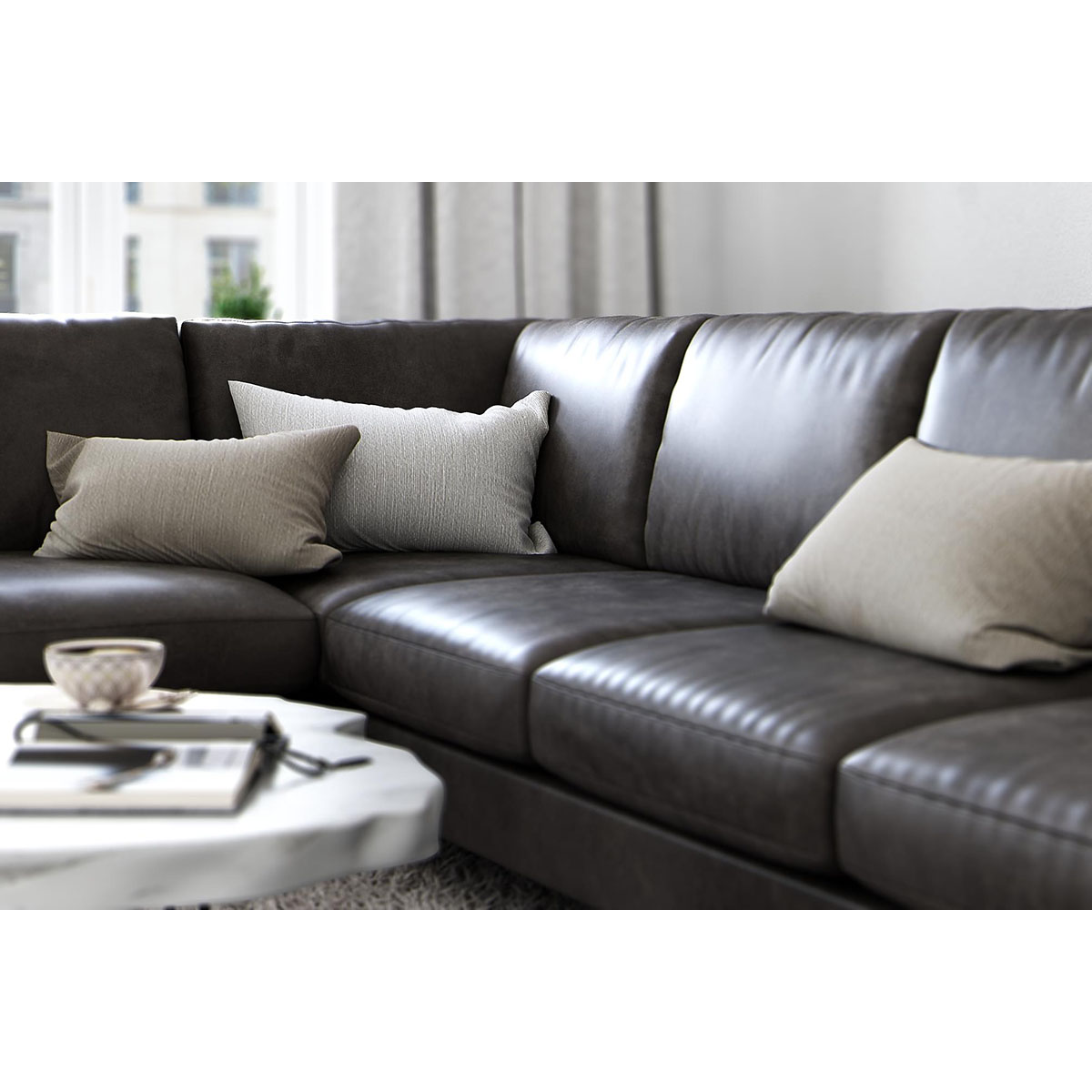 U-soffa Scandinavian Choice Ocean Lyx Läder