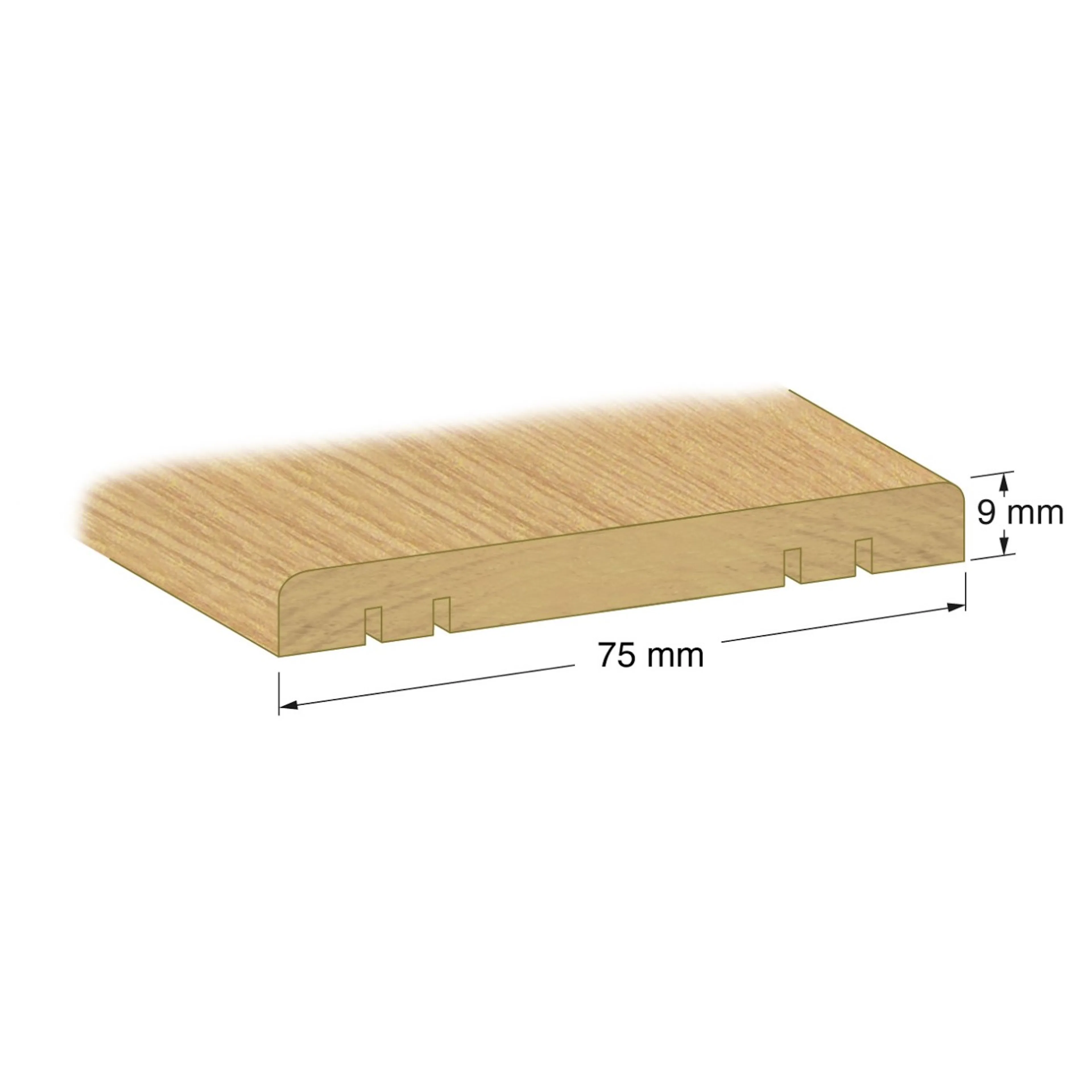 Tröskel ek  lackad 1000x75x9 LxB: 1000x75 mm