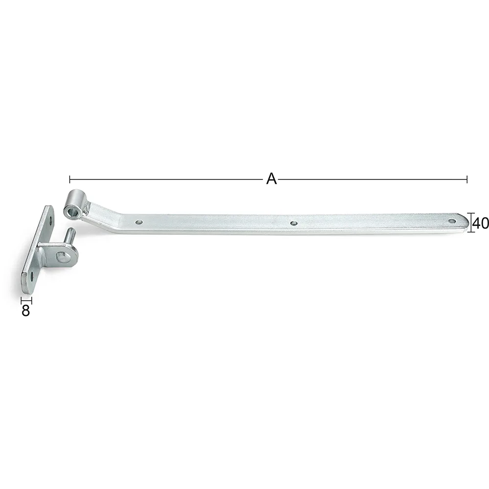 Hakgångjärn 212B Bockade Längd: 750 Mm Längd: 750 Mm