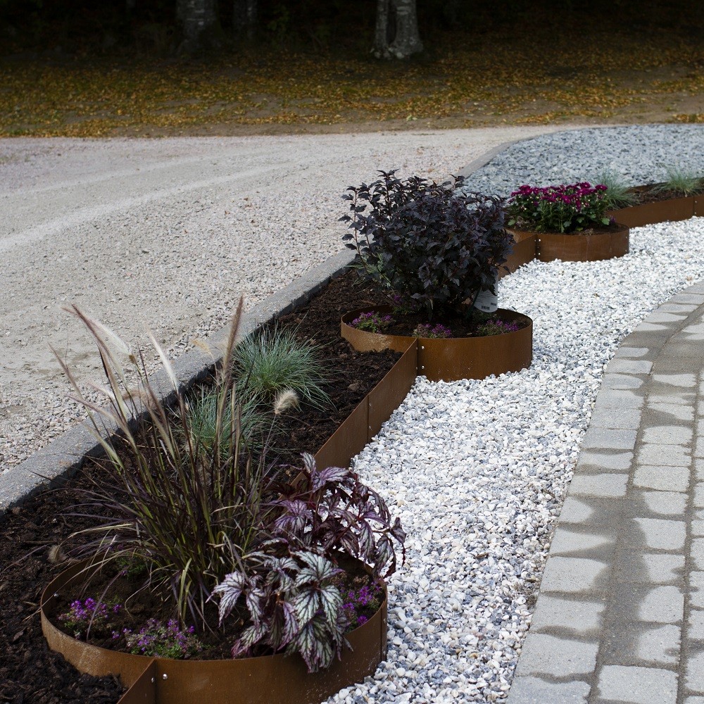 Planteringskant Flexigarden Corten Övergång