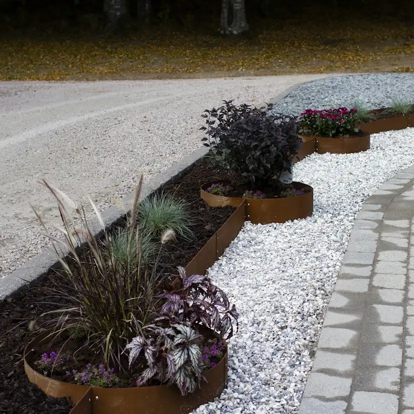 Planteringskant Flexigarden Svart 120 mm Skarvplåt