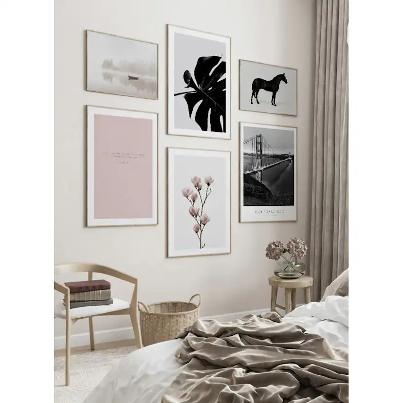 Poster Gallerix Monstera Black