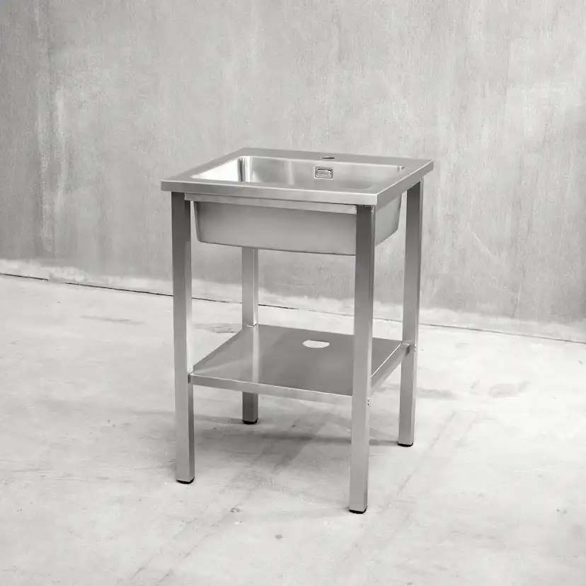 Bänkstativ Vilan Stainless Variant Stativ och Underhylla med hål