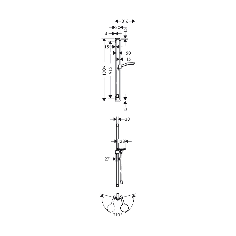 Duschset Axor Citterio E 3jet