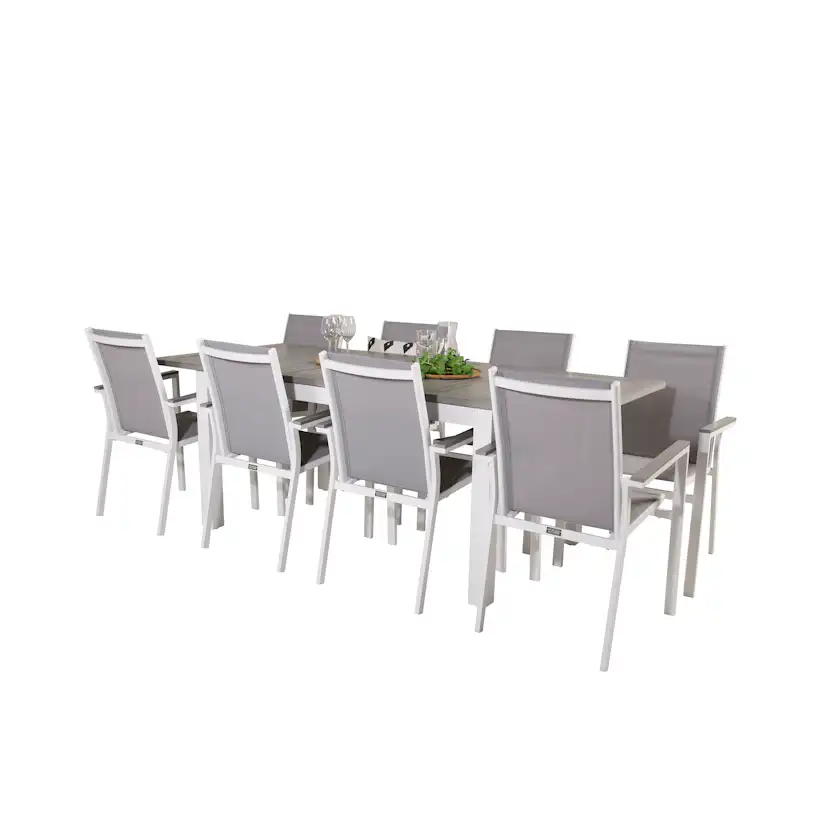 Matgrupp Venture Home Aleyna 160/240 med 8 Pincy Stolar