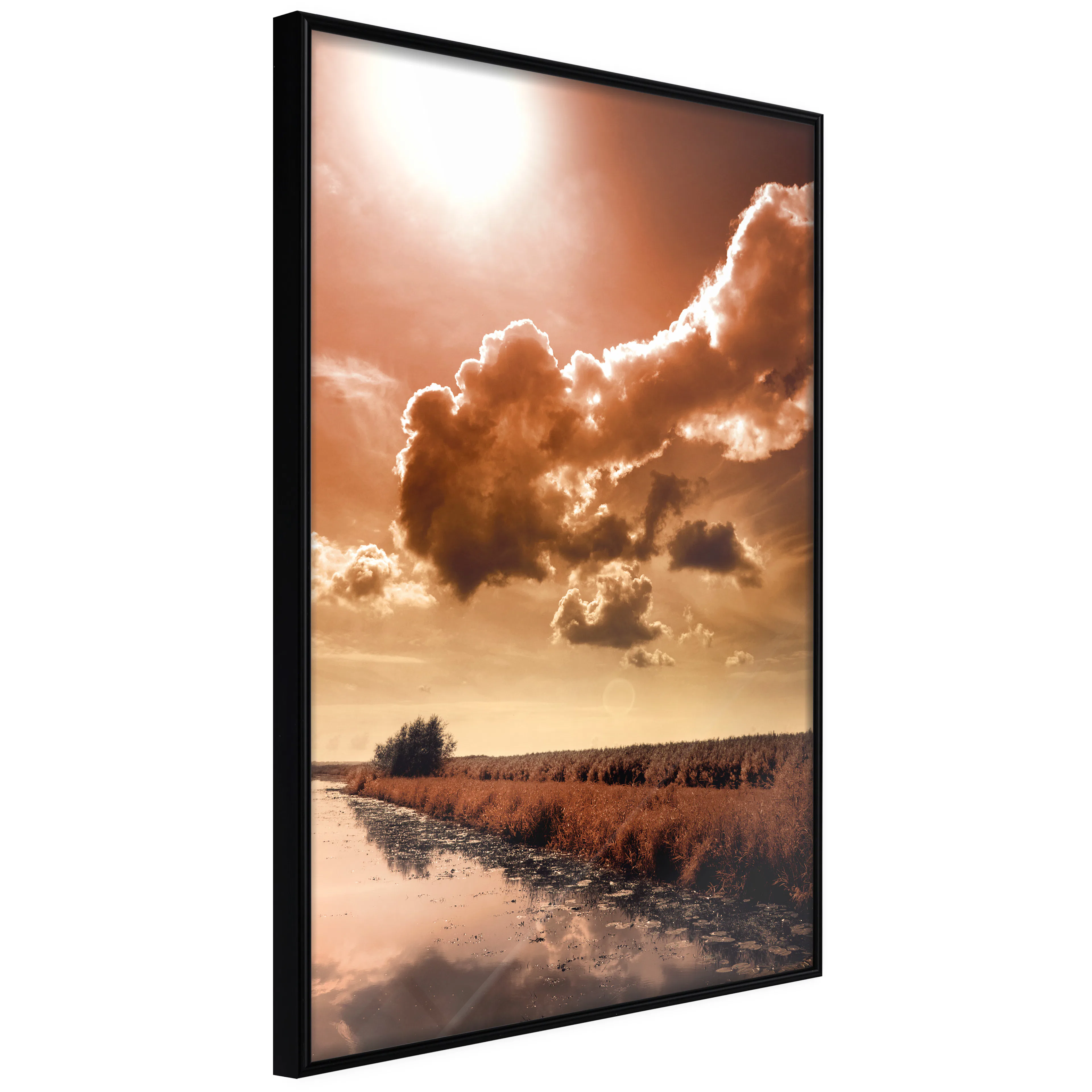 Affisch - Deep in the Clouds [Poster] 40x60 Svart ram, 40x60 cm