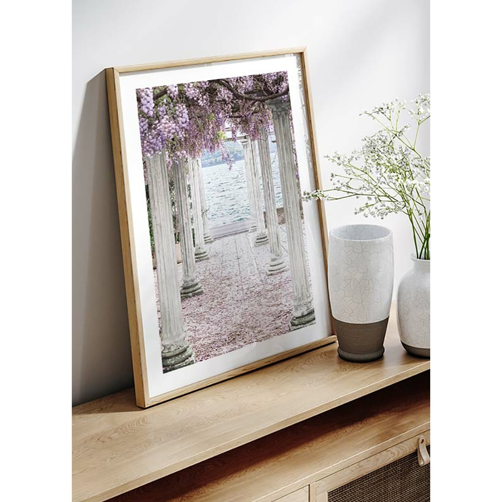 Poster Gallerix Pillars With Wisteria Flower-Roof