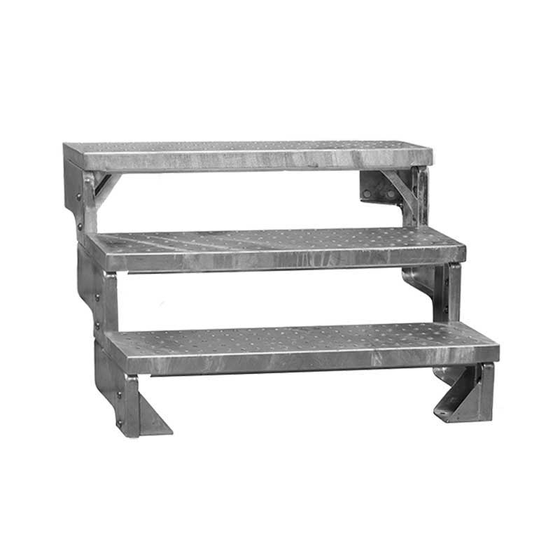 3 steg Gardentop 100 cm  med halkskydd H: 540-660 cm